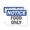 Signmission Food Only, 7 in W x Rectangle, Vinyl Decal OS-2PACK-NS-D-57-L-12826 - alternate 1